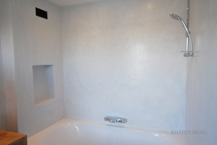 badkamer met kalkstuc, tadelakt artisan stucco;